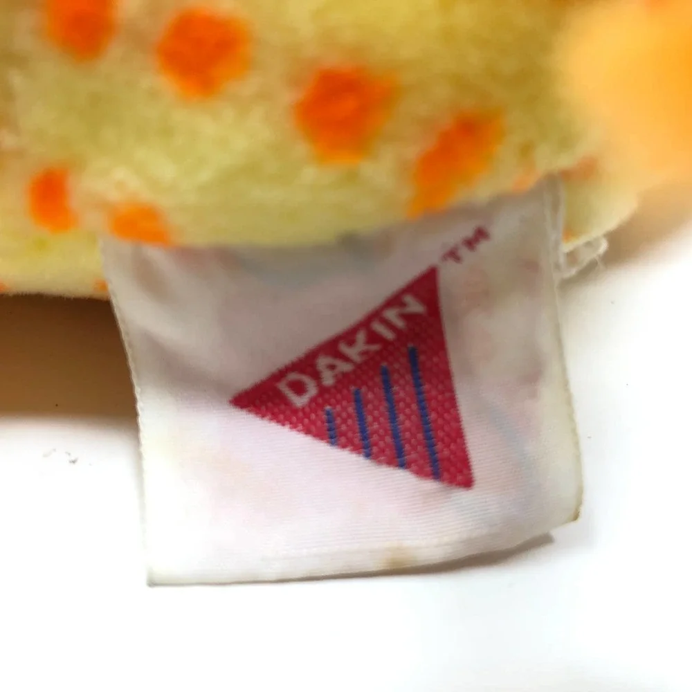 Dakin Giraffe Plush‎ Musical Crib Pull Plays Lullaby Yellow Orange Spots VTG